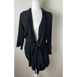 CAbi #418 Womens Sz Medium A La Carte Black Lightweight Cardigan Wrap Jacket
